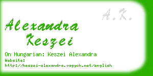 alexandra keszei business card